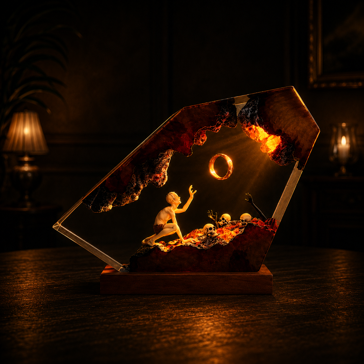 HERZLICHT™ Schicksalsring Resinlampe
