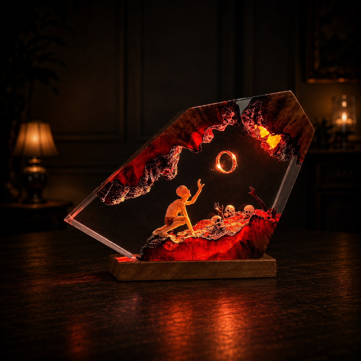 HERZLICHT™ Schicksalsring Resinlampe
