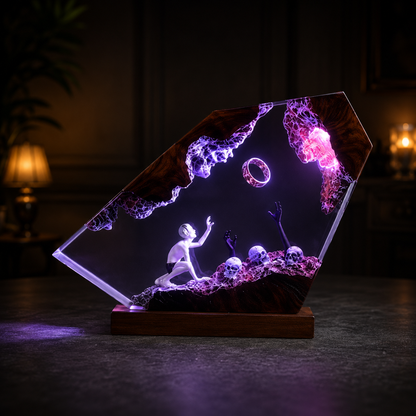 HERZLICHT™ Schicksalsring Resinlampe