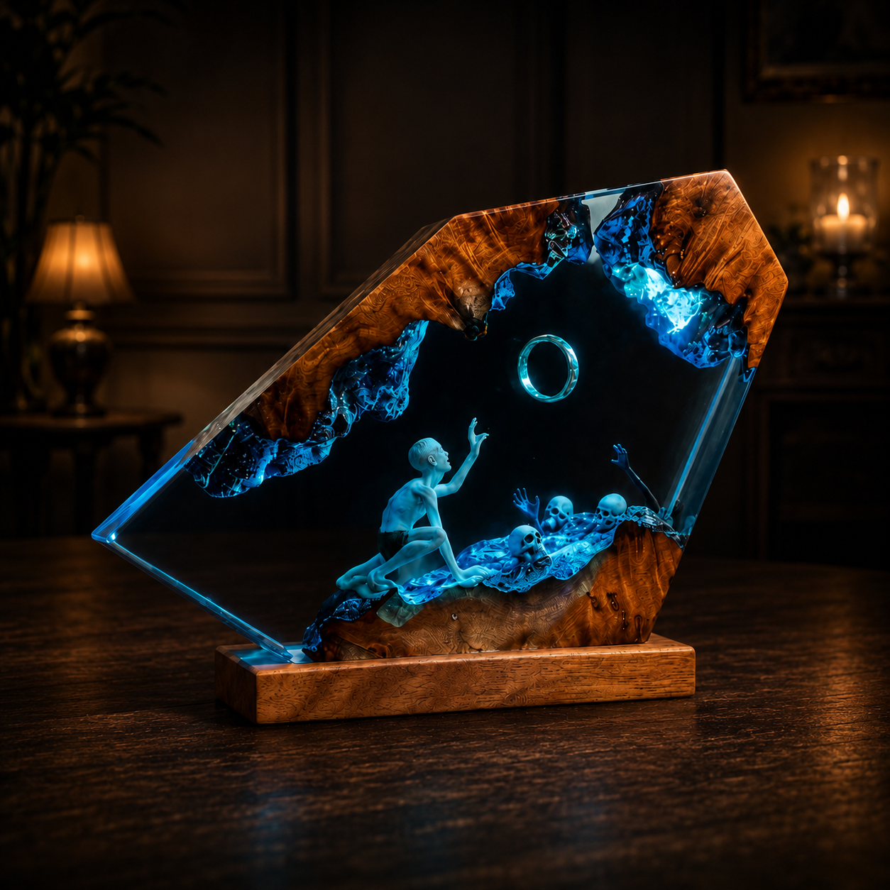 HERZLICHT™ Schicksalsring Resinlampe