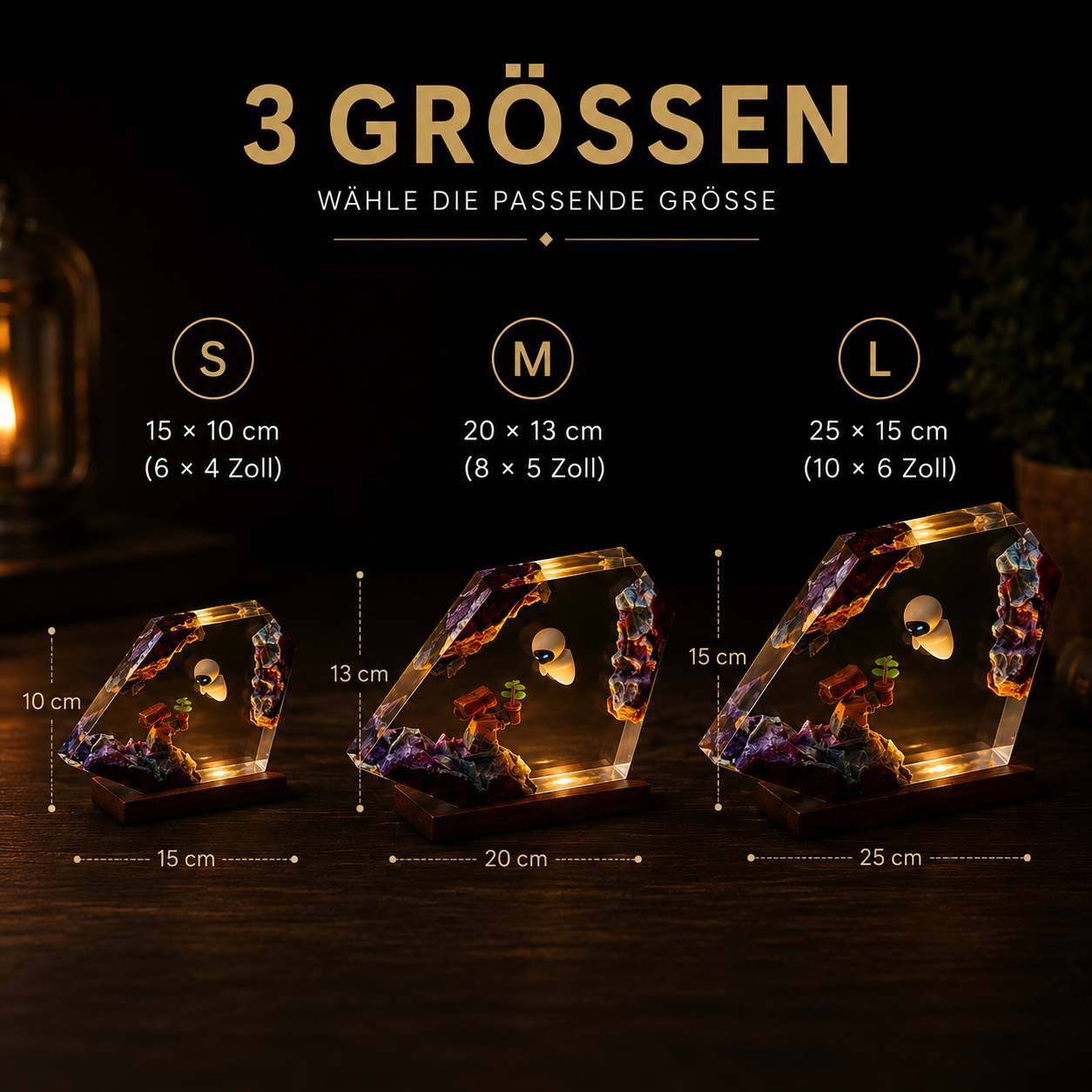 HERZLICHT™ Sternenliebe Resinlampe