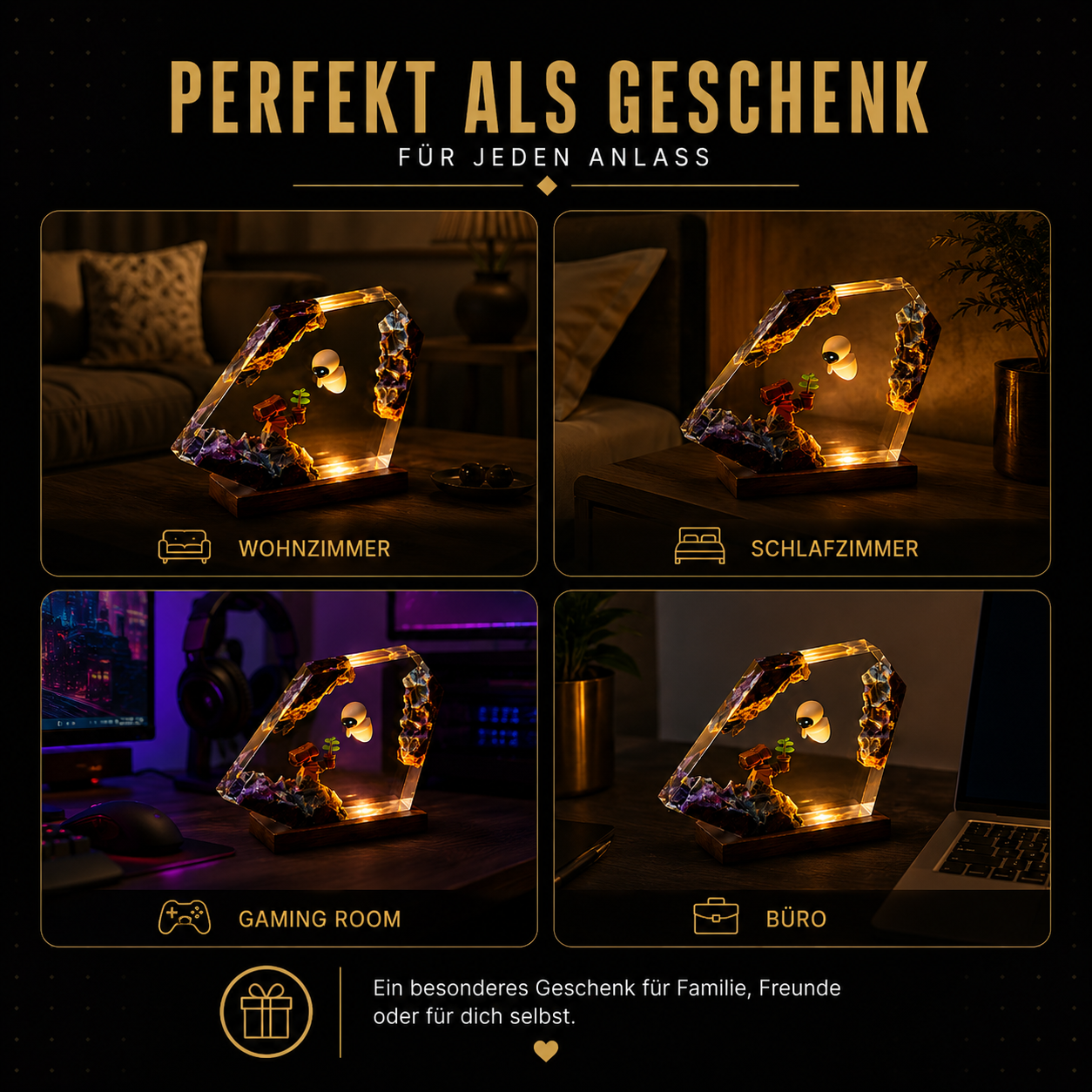 HERZLICHT™ Sternenliebe Resinlampe